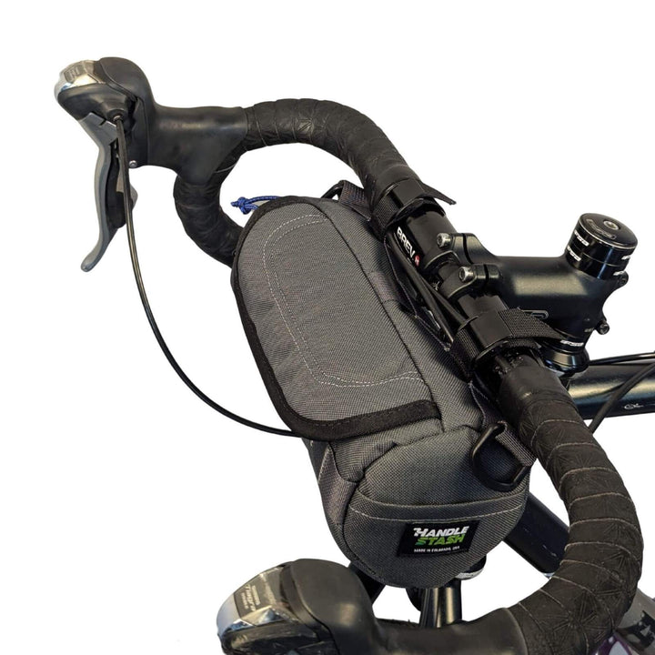 HandleStash Handlebar Bag - Charcoal & Blue Burrito
