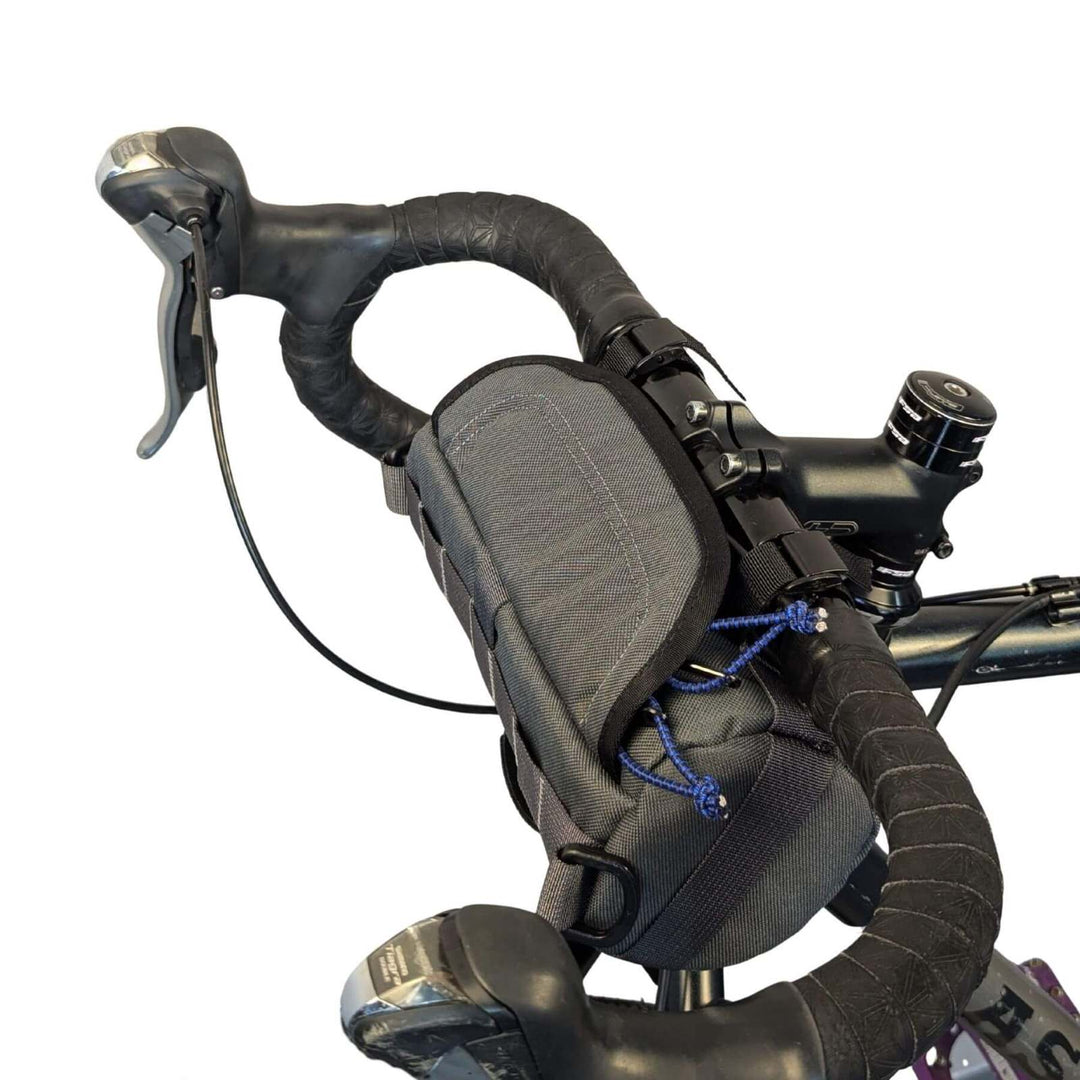 HandleStash Handlebar Bag - Charcoal & Blue Burrito