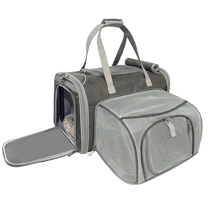 Mr. Peanut's Gold Series Big Apple XL Size Airline Compliant Expandable Pet Carrier