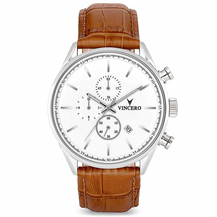 Vincero Collective The Chrono S2 40mm - Silver/Tan