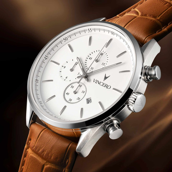 Vincero Collective The Chrono S2 40mm - Silver/Tan