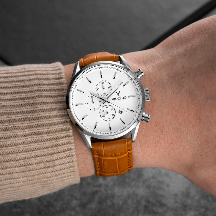 Vincero Collective The Chrono S2 40mm - Silver/Tan