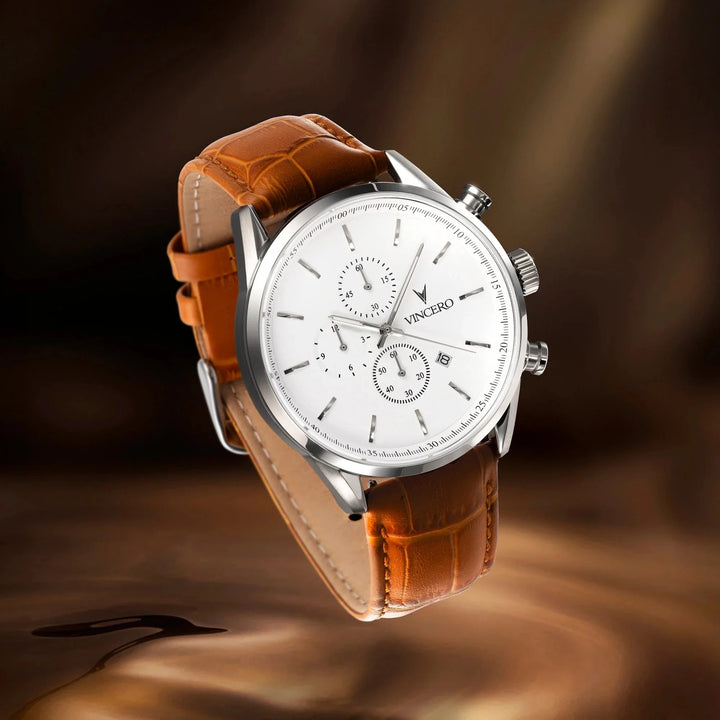 Vincero Collective The Chrono S2 - Silver/Tan