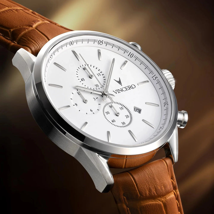 Vincero Collective The Chrono S2 - Silver/Tan