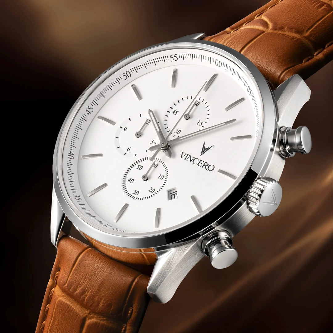 Vincero Collective The Chrono S2 - Silver/Tan