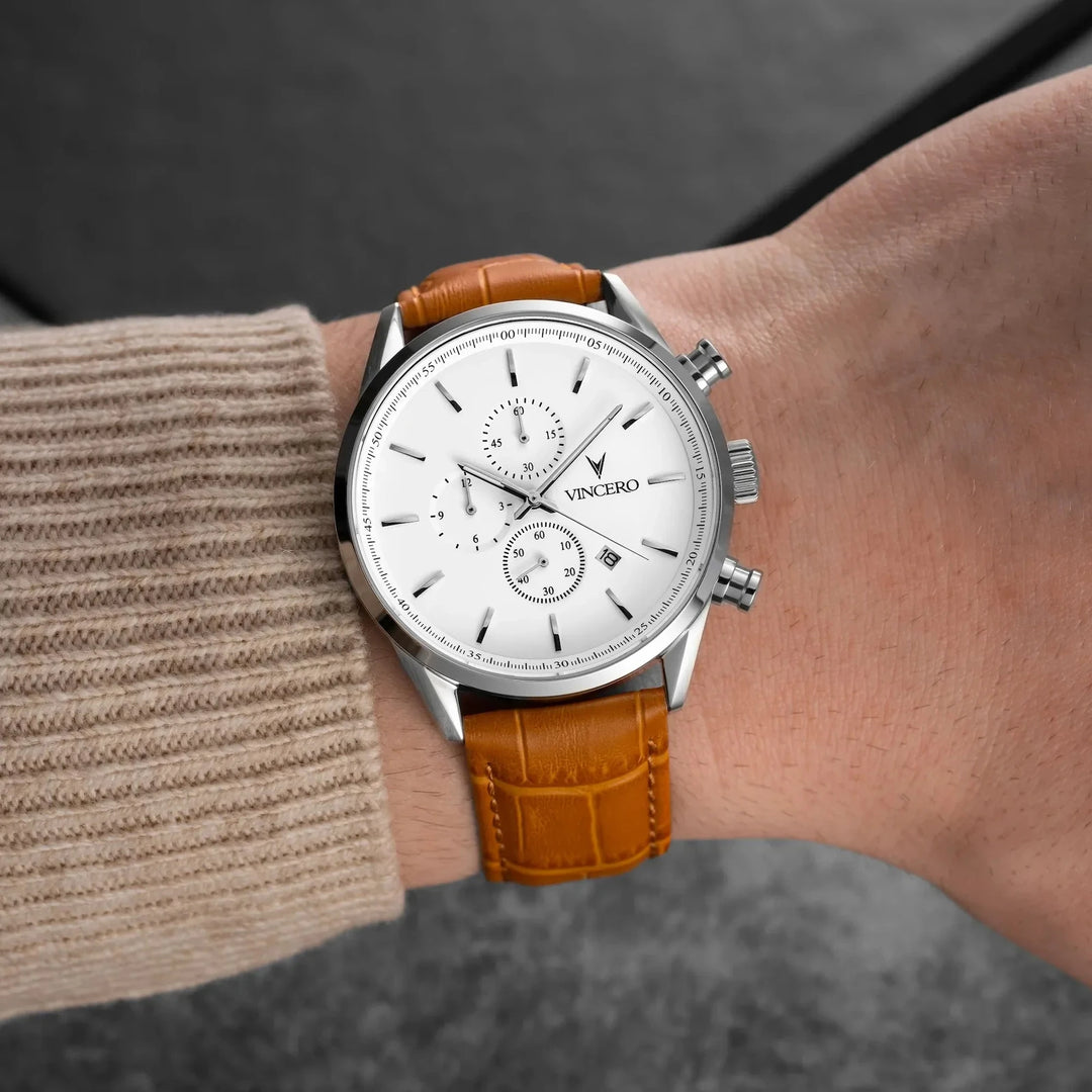 Vincero Collective The Chrono S2 - Silver/Tan