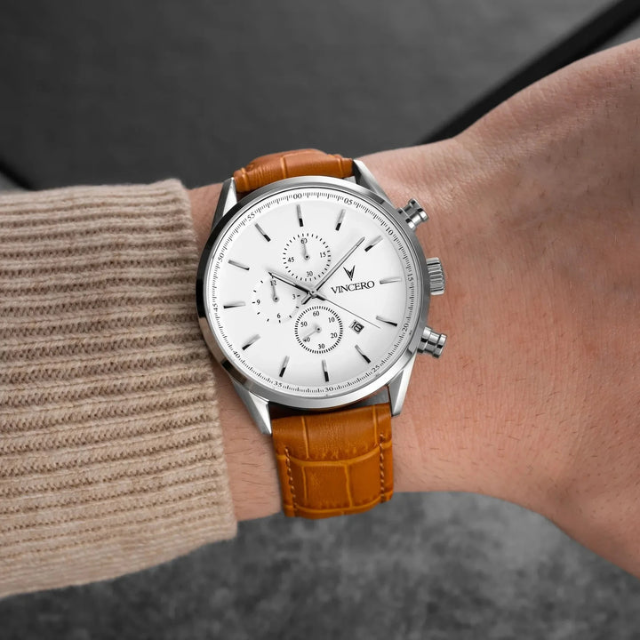 Vincero Collective The Chrono S2 - Silver/Tan