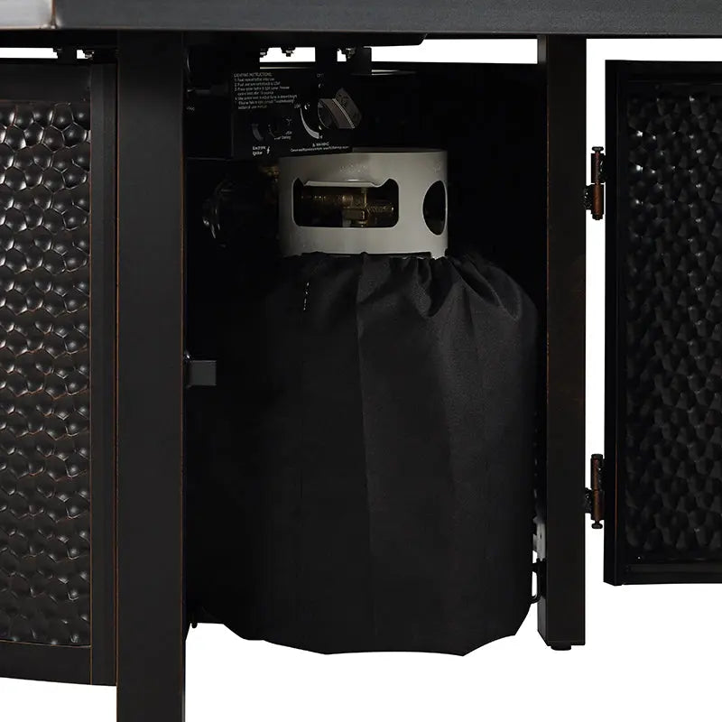 Clayton 40" Round Portable Gas Fire Pit Table