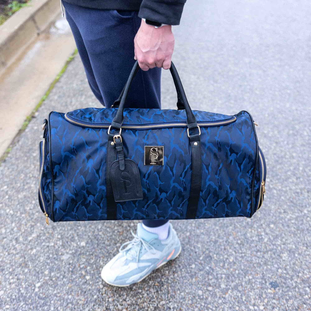 Sole Premise Blue Camo Duffle Bag New Weekender Design