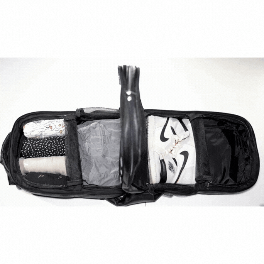 Sole Premise Black Leather Patented Shoe Bag XL Design *Holds Size 17