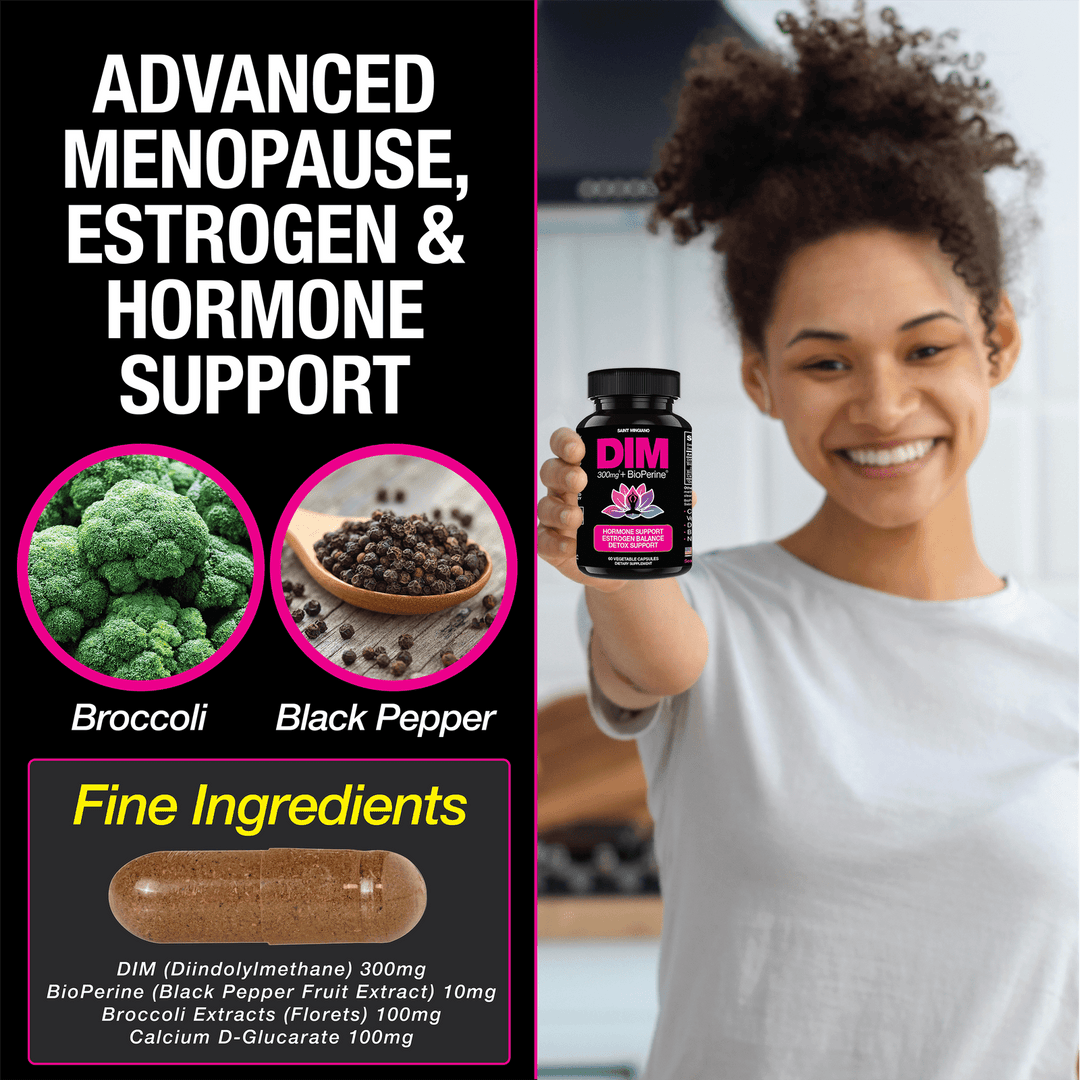 DIM Supplement 300 mg Supplements | Hormone Estrogen and Menopause Balance for Women