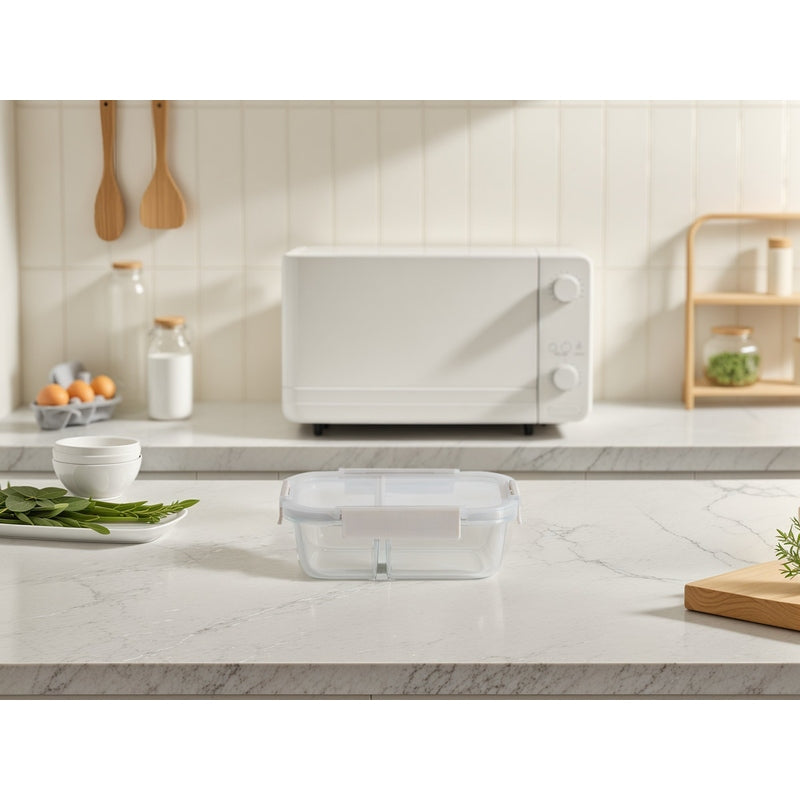 Glass Bento Box - Divided Vanilla