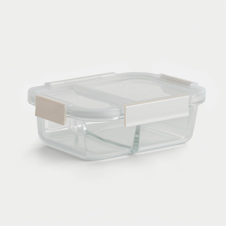 Glass Bento Box - 3 Sections Vanilla