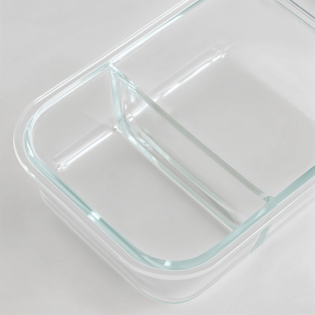 Glass Bento Box - 3 Sections Vanilla