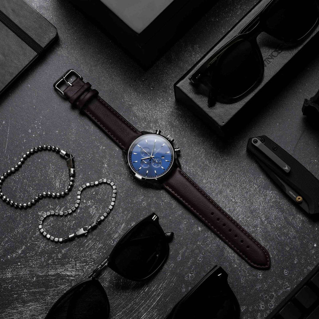 Vincero Collective The Chrono S2 - Blue/Brown