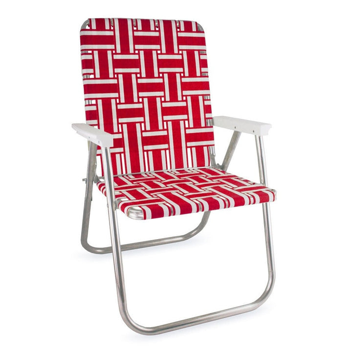 Lawn Chair USA Red and White Stripe Classic Lawn Chair
