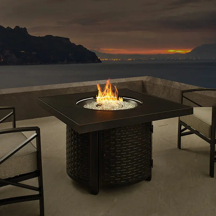 Dalton 40" Square Gas Fire Pit Table - Durable & Versatile
