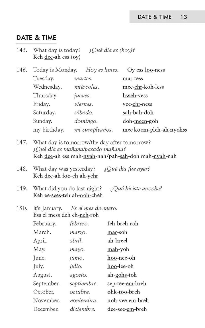 Easy Spanish Phrase Book NEW EDITION: Over 700 Phrases for Everyday Use Dover Language Guides Spanish Spiral Bound