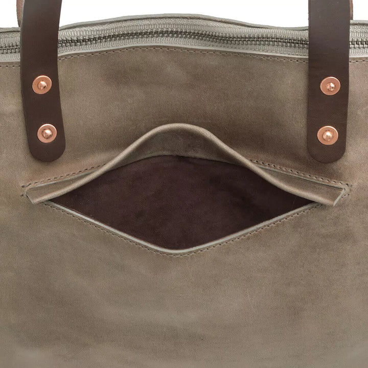 Eden OVERSIZED Leather Tote Bag - Zippered