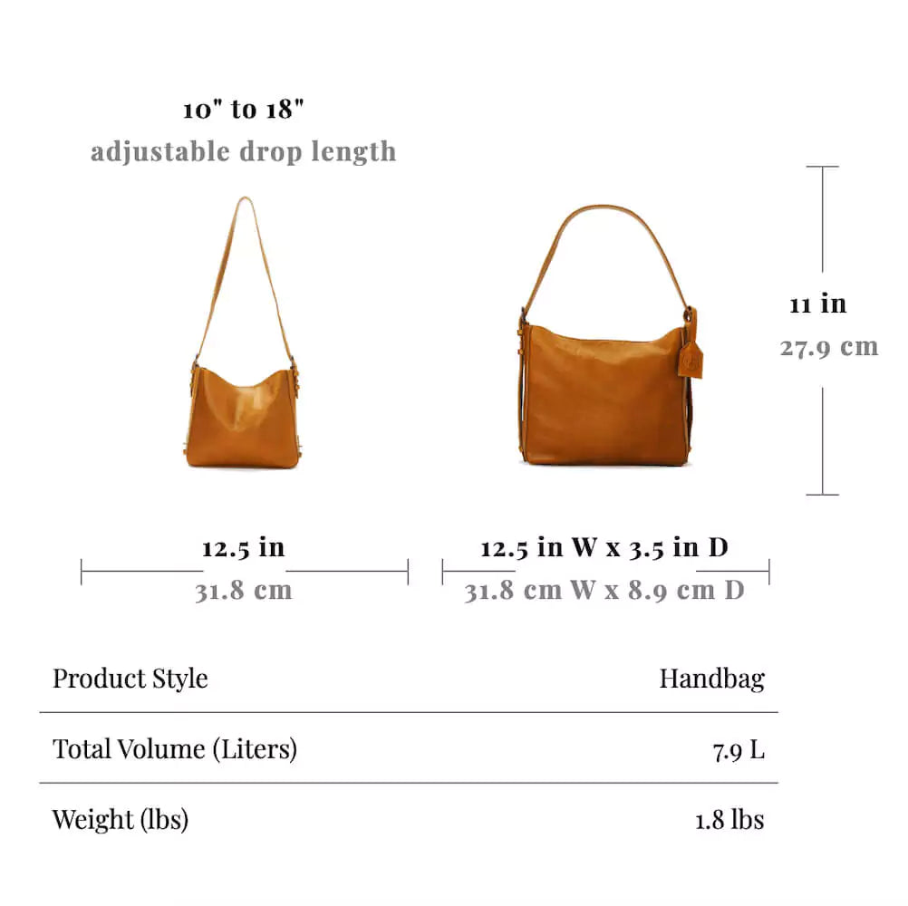 Ellington Leather Hobo w/ Zippered Pouch