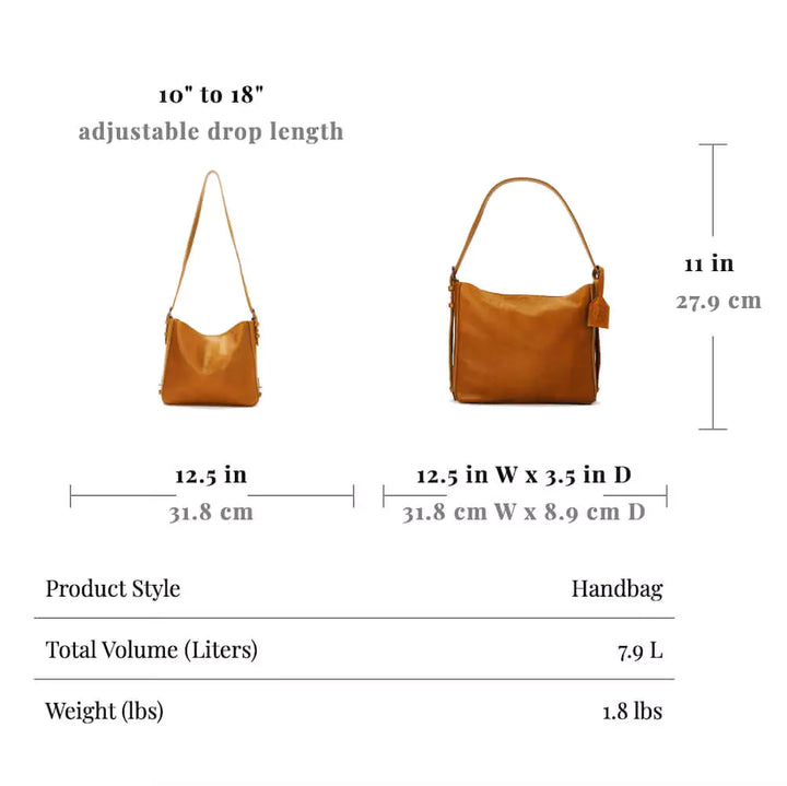 Ellington Leather Hobo w/ Zippered Pouch