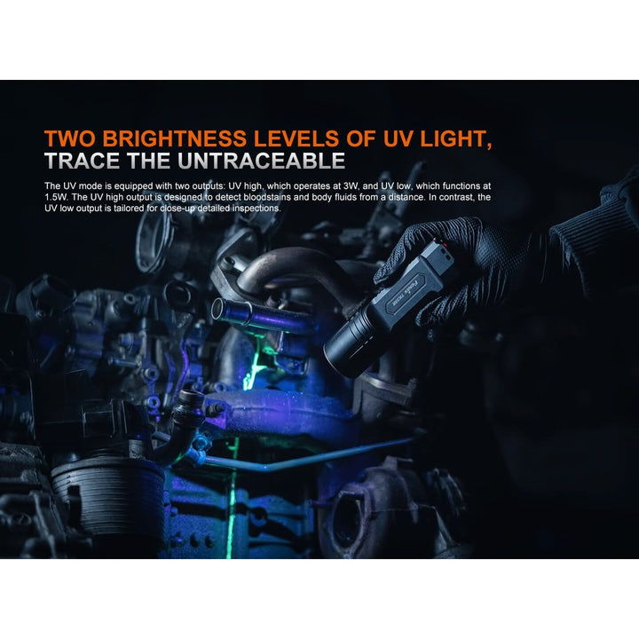 Fenix TK35R Rechargeable High-Performance Tactical Flashlight with UV Output