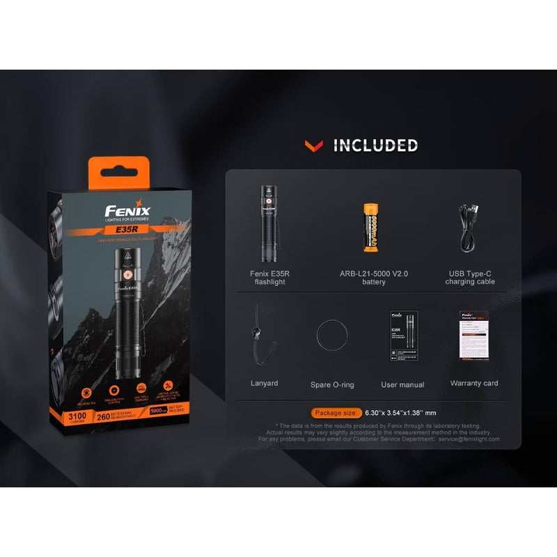 Fenix E35R High-Performance Rechargeable LED Flashlight