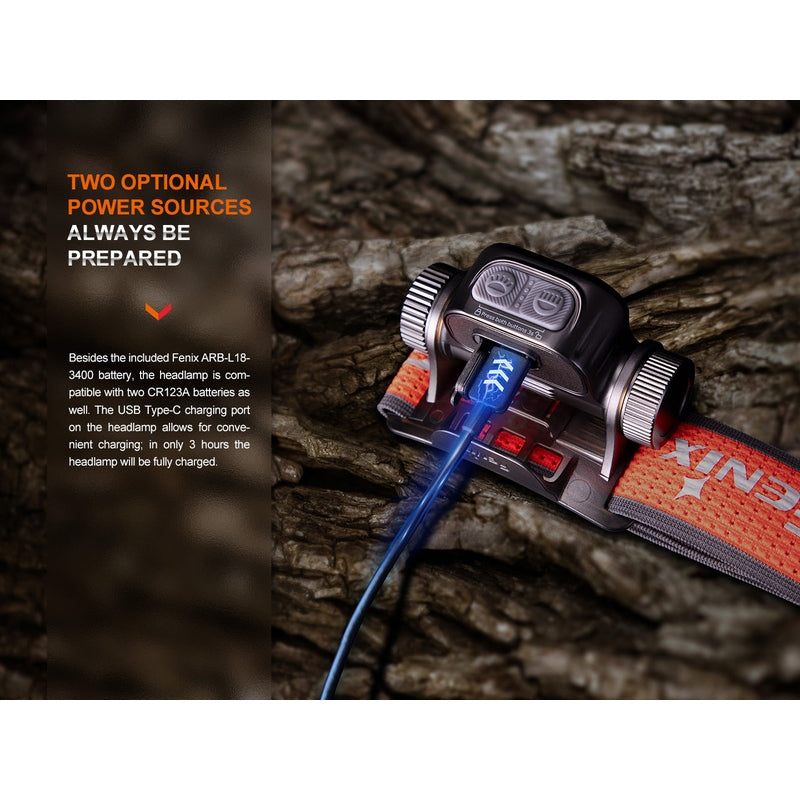 Fenix HM65R-T V2 Rechargeable Lightweight Trail Running Headlamp