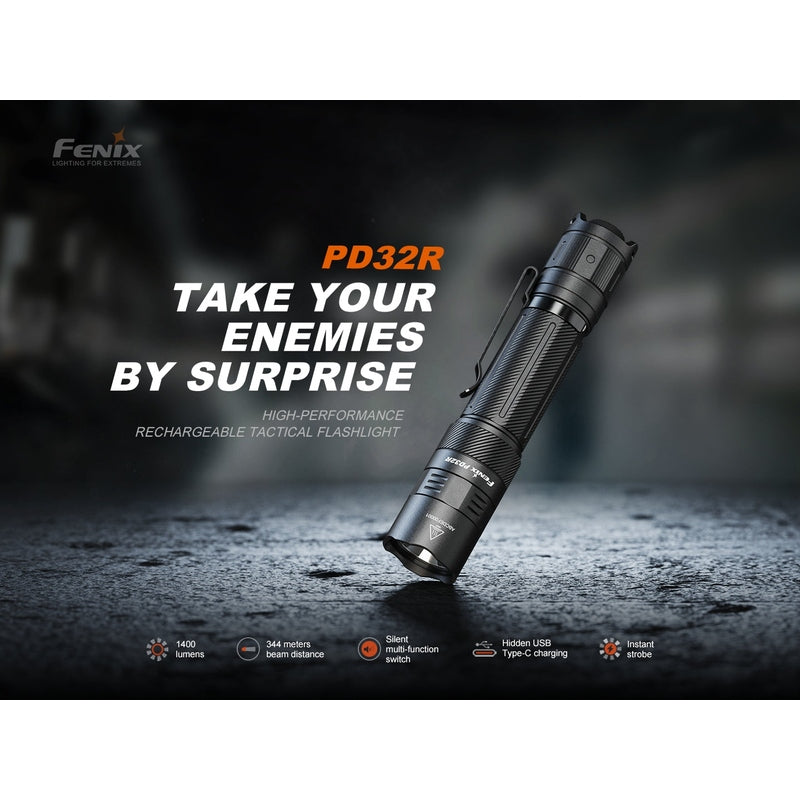 Fenix PD32R Rechargeable Silent Switch LED Flashlight