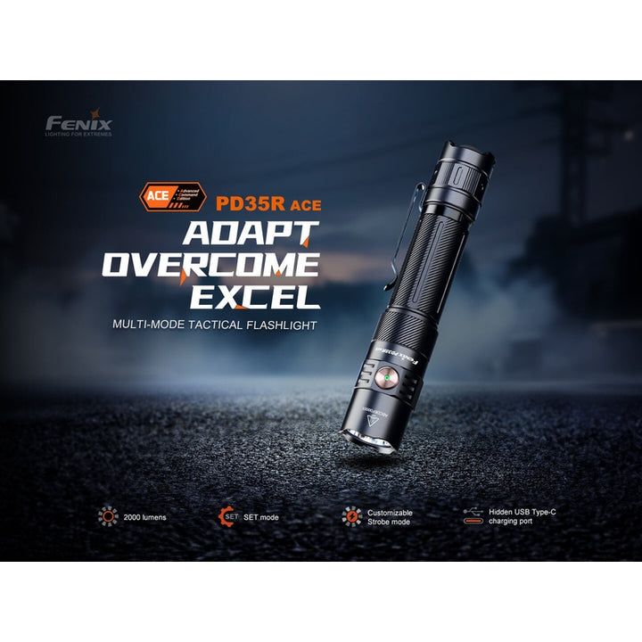 Fenix PD35R ACE Multi-mode Tactical Flashlight + FREE CL01 Mini Lantern