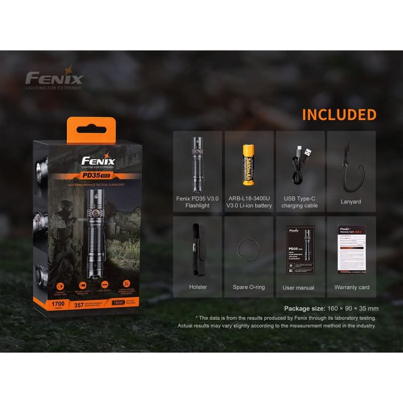 Fenix PD35 V3.0 Everyday Carry Flashlight - 1700 Lumens