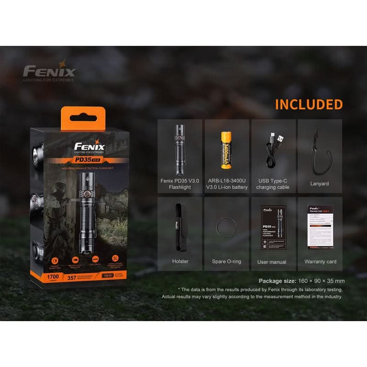 Fenix PD35 V3.0 Everyday Carry Flashlight - 1700 Lumens