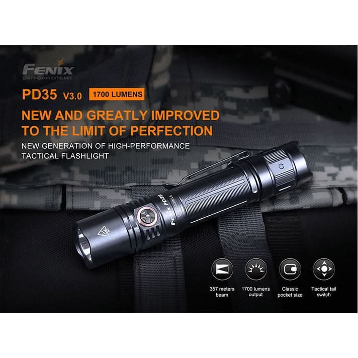 Fenix PD35 V3.0 Everyday Carry Flashlight - 1700 Lumens