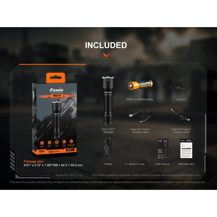 Fenix TK17 Dual Switch Tactical Flashlight