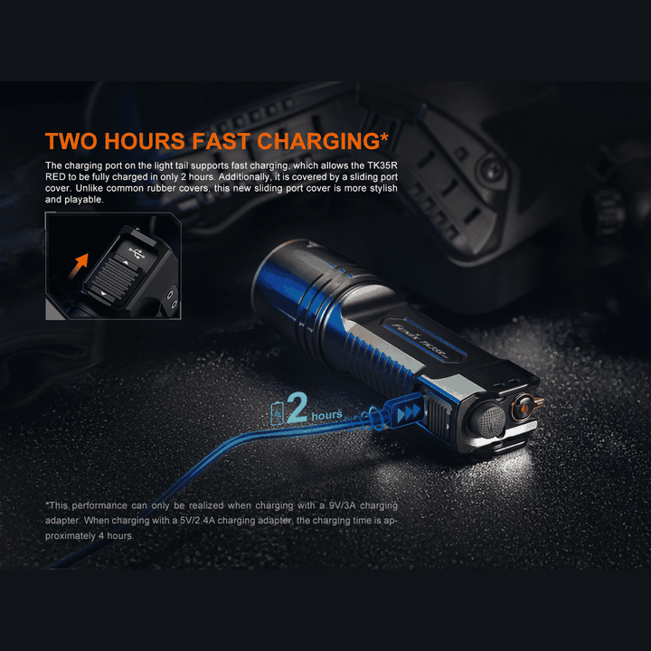 Fenix TK35R Rechargeable High-Performance Tactical Flashlight with UV Output