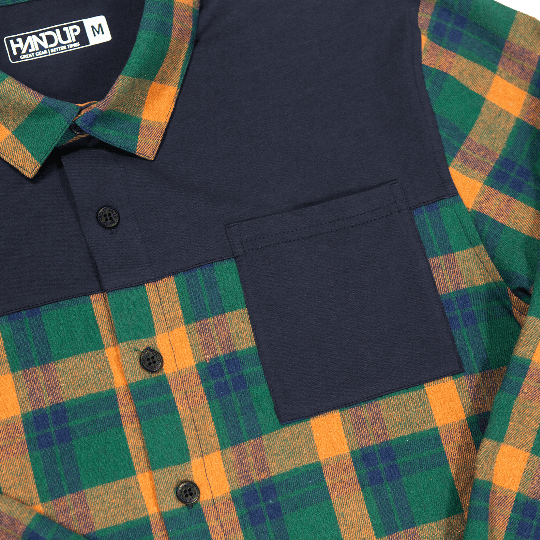 Handup FlexTop Flannel - Forest Green/Golden Mustard