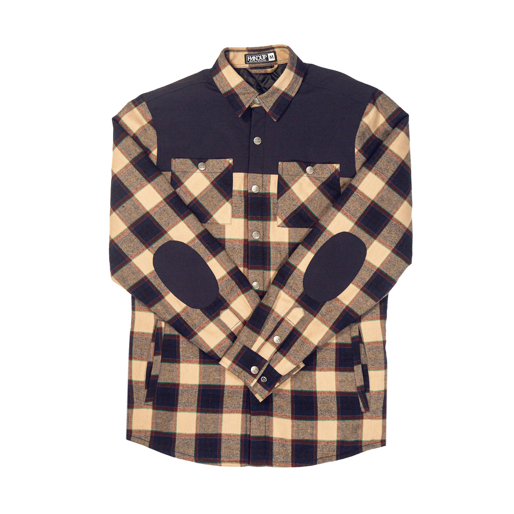 Handup Flannel Jacket - Navy/Tan Plaid