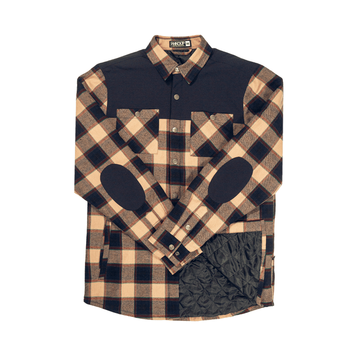 Handup Flannel Jacket - Navy/Tan Plaid
