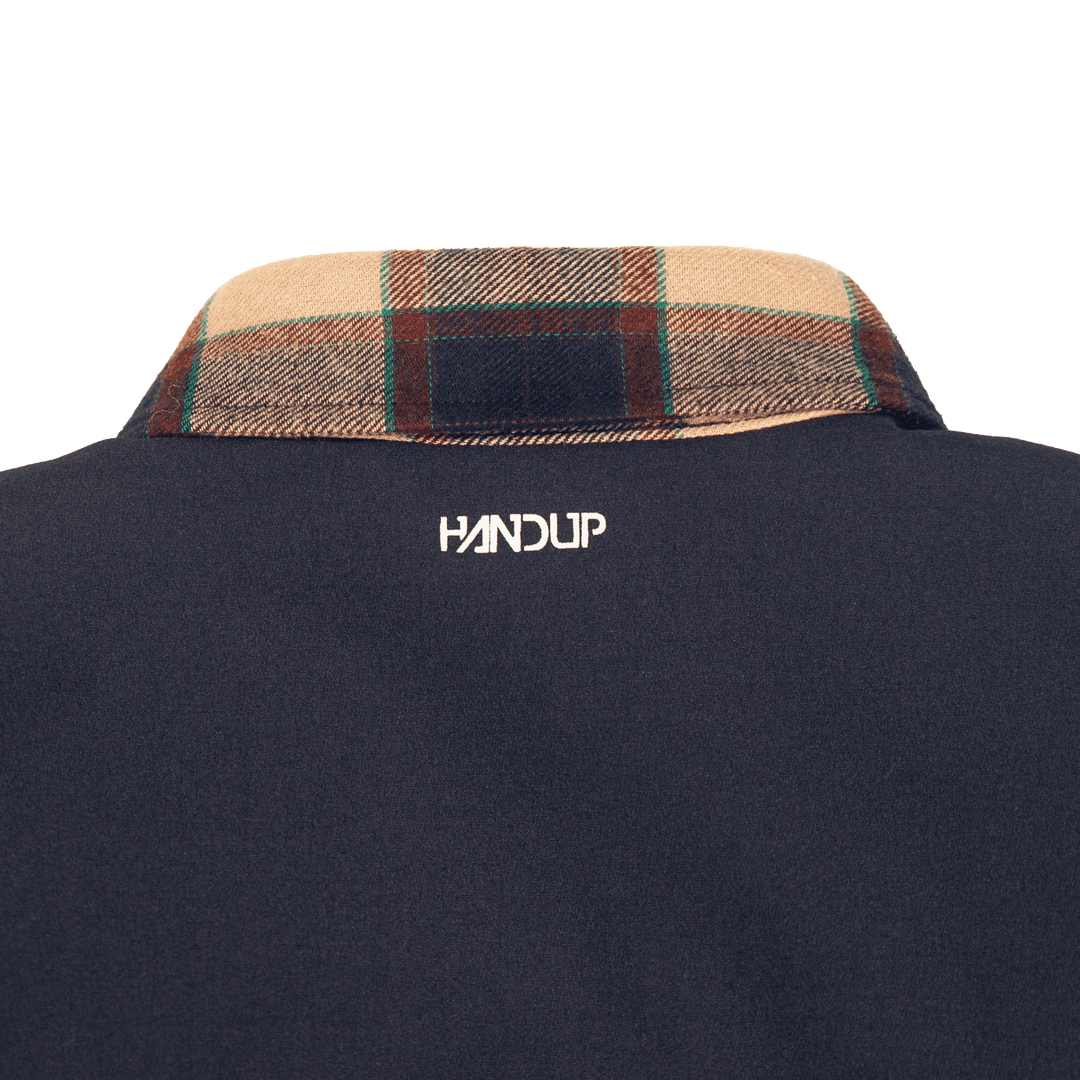 Handup Flannel Jacket - Navy/Tan Plaid