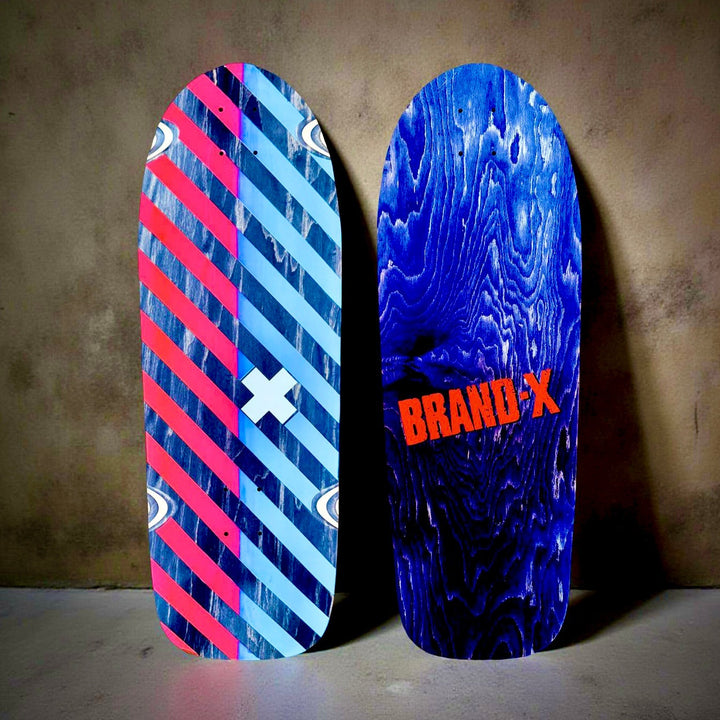 Brand-X Hand-Painted Skateboard Deck 10" x 30"