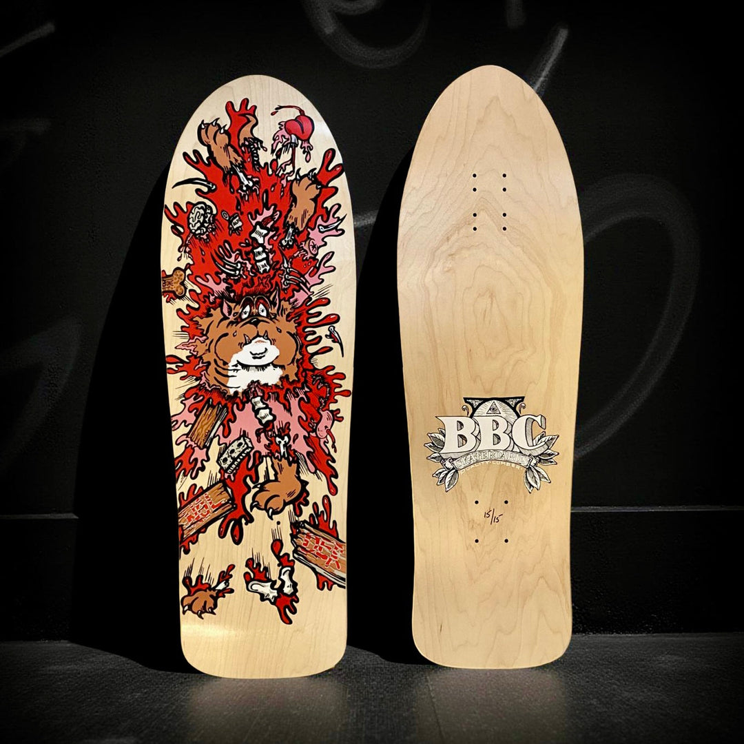 Monty Nolder BBC Exploded Bulldog #3 Limited Edition Deck 10.2"x32" HAND-PAINTED 1 of 15
