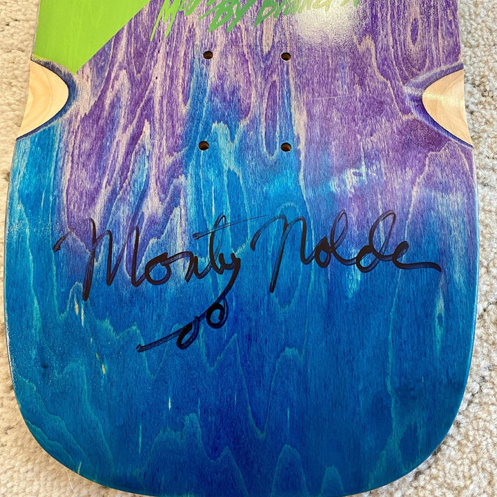 Monty Nolder ONE OF A KIND, HAND-PAINTED & AUTOGRPAHED Deck 10"x30" 1 of 1