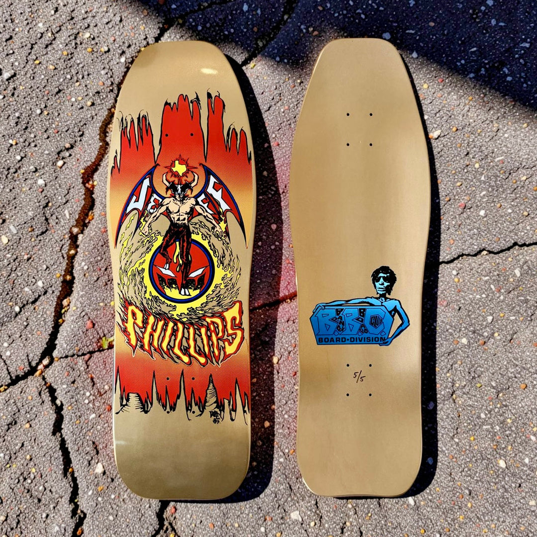 Jeff Phillips DevilMan METALLIC GOLD Limited Edition, BBC Deck HAND-PAINTED 1 of 5