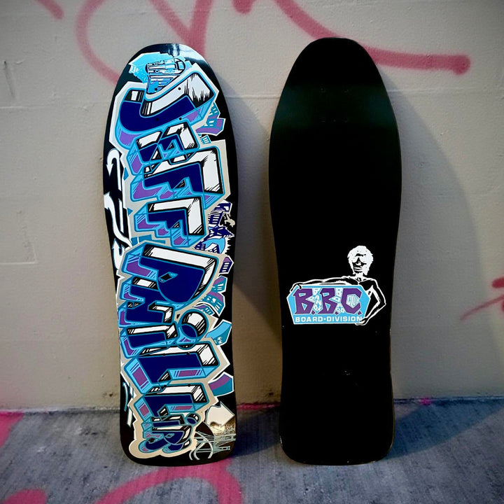 Jeff Phillips GRAFFITI Ultra Limited Edition, Black Metallic Reverse HAND-PAINTED BBC Deck 1 of 15