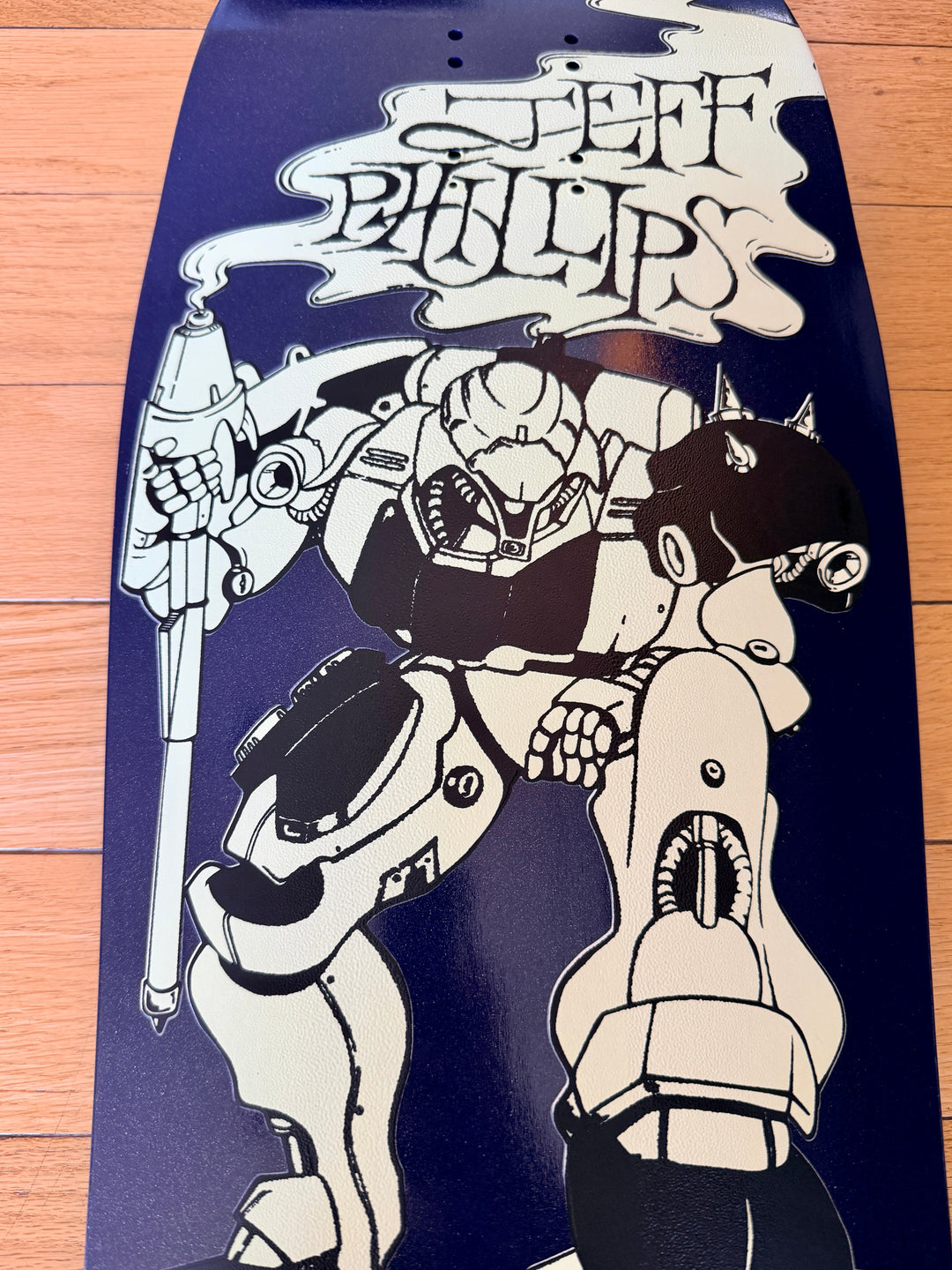 Jeff Phillips BBC Gundam GLOW-IN-DARK Limited Edition, HAND-PAINTED Deck (1 of 10)