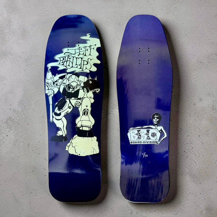 Jeff Phillips BBC Gundam GLOW-IN-DARK Limited Edition, HAND-PAINTED Deck (1 of 10)