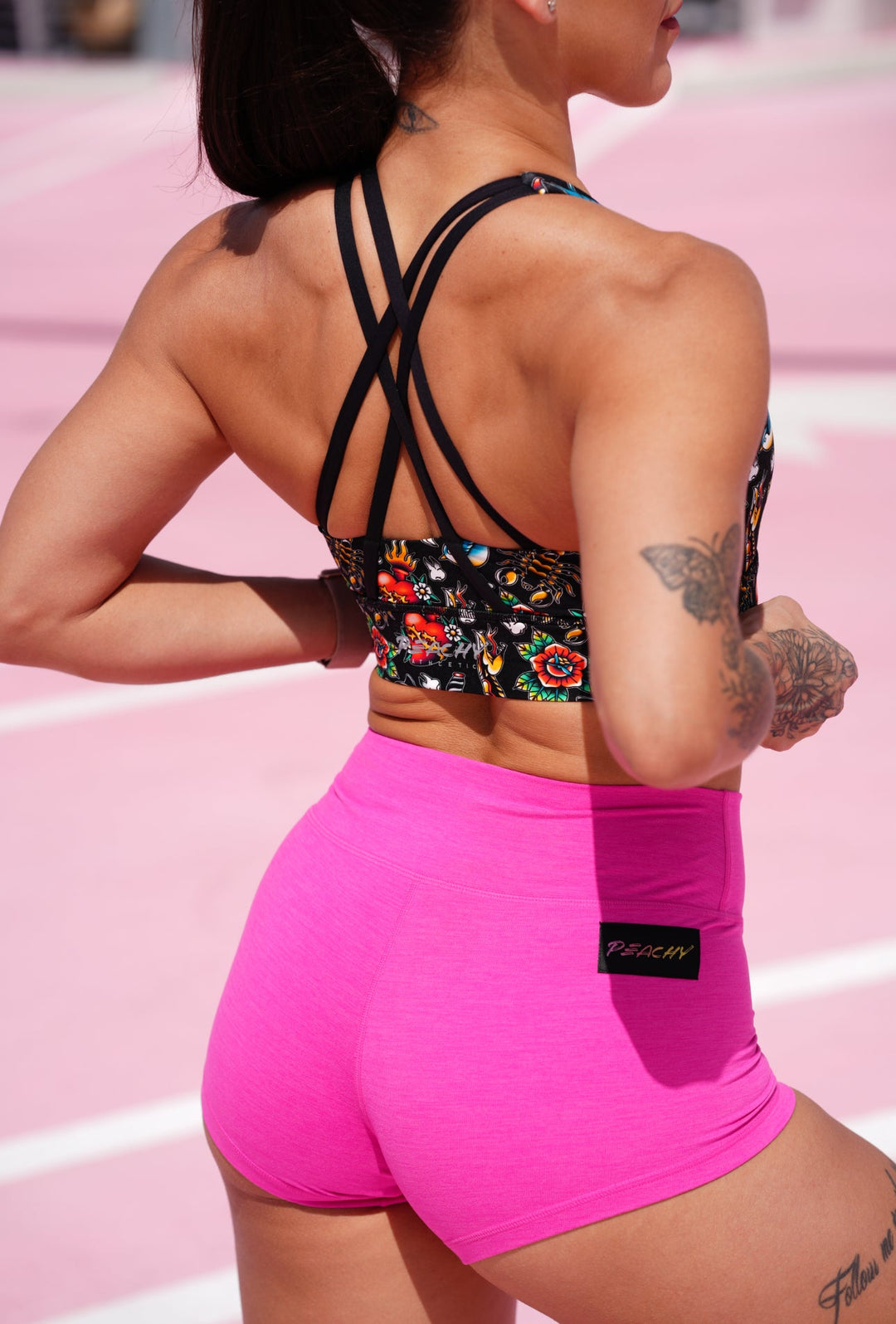 Peachy Athletic Emerald Longline Sports Bra - Tatted and Torn