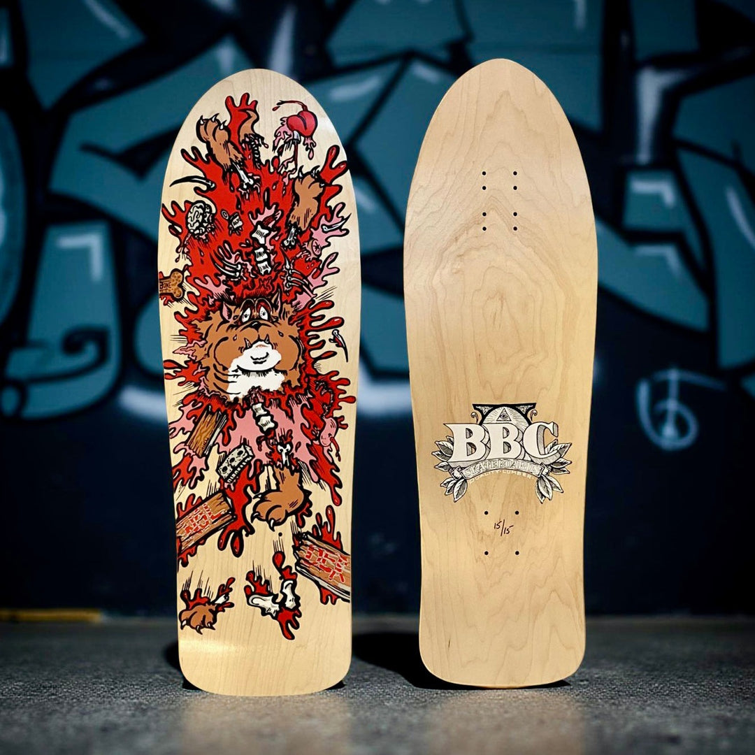 Monty Nolder BBC Exploded Bulldog #3 Limited Edition Deck 10.2"x32" HAND-PAINTED 1 of 15