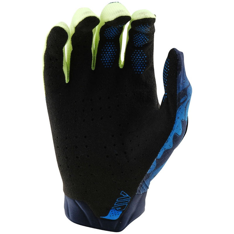 Troy Lee Designs Air Glove – Drip Glo Yellow / Dark Navy