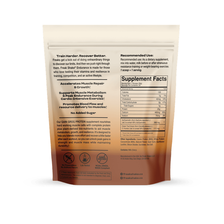 GAIN GROG PROTEIN MIX - Vanilla for Endurance Athletes